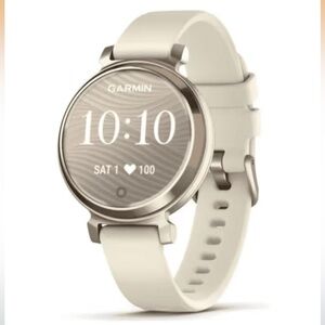 Garmin Lily 2, Smartwatch, Hidden Display, Patterned Lens, Coconut white gold
